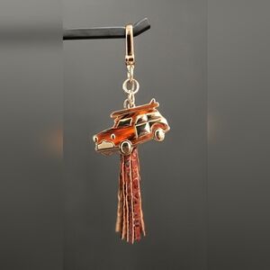 Brahmin Pecan Copa CHARM tassel EUC